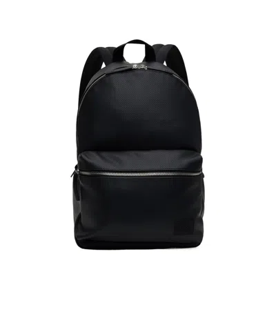 Hugo Boss Perforated Backpack In Black