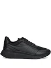 Hugo Boss Perforated Mesh-detail Sneakers In Black