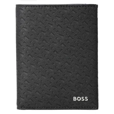 Hugo Boss Perforated Monogram Motif Daxter Card Case In ["black"]