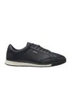 Hugo Boss Perforated Sneakers In Blue