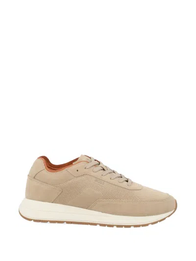 Hugo Boss Boss Premium Leather Sneakers For Men In Brown