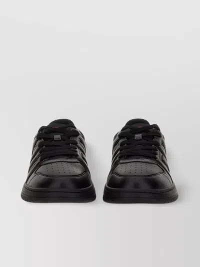 Hugo Boss Perforated Toe Box Sneaker With Rubber Sole