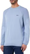 Hugo Boss Performance Crew-neck Sweatshirt In Blue