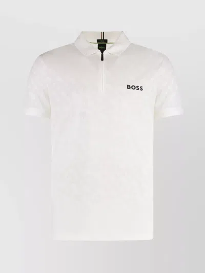 Hugo Boss Performance Fabric Polo Shirt In White