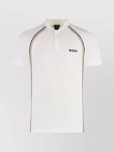 Hugo Boss Performance Fabric Polo Shirt In White