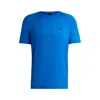 Hugo Boss Performance-stretch T-shirt In Mixed Materials In Blue
