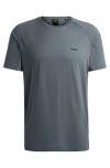 Hugo Boss Performance-stretch T-shirt In Mixed Materials In Green