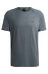 Hugo Boss Performance-stretch T-shirt In Mixed Materials In Khaki