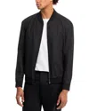 Hugo Boss Performance Super-flex Slim Fit Bomber Jacket In Black