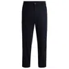 Hugo Boss Tapered-fit Drawstring Pants In Stretch-cotton Twill In Blue