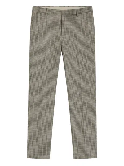 Hugo Boss Peter Checked-pattern Trousers In Neutral