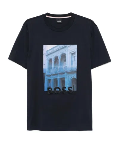 Hugo Boss Photograph-print T-shirt In Black