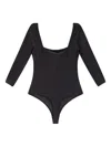 Hugo Boss Picot Trim Bodysuit In Black
