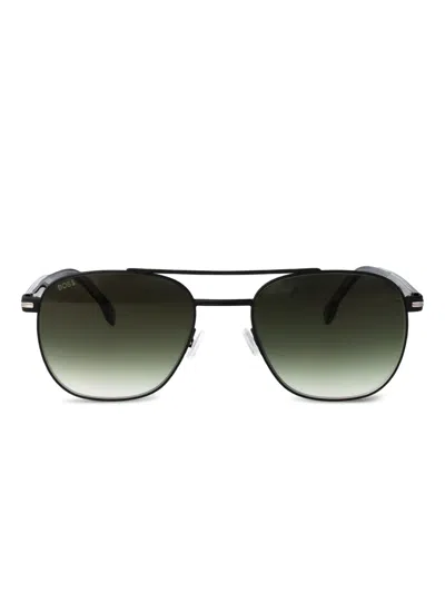 Hugo Boss Pilot-frame Sunglasses In Green
