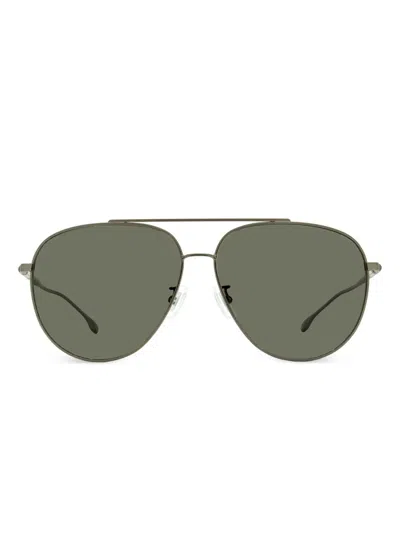 Hugo Boss Pilot-frame Sunglasses In Silver
