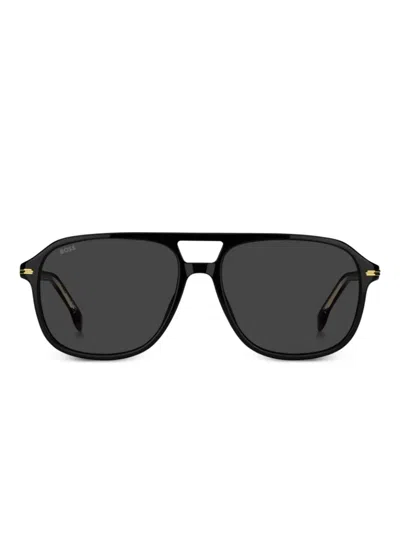 Hugo Boss Pilot Sunglasses In Black