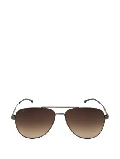Hugo Boss Pilot-frame Sunglasses In Gold