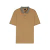 Hugo Boss Pima-cotton Polo Shirt With Patterned Collar In Neutral
