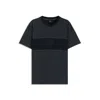 Hugo Boss Pima-cotton T-shirt With Check Print In Black