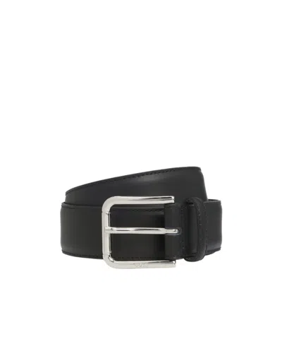 Hugo Boss Pin Buckle Belt In Black
