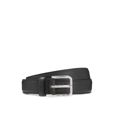 Hugo Boss Pin-buckle Belt In Italian Leather In Black