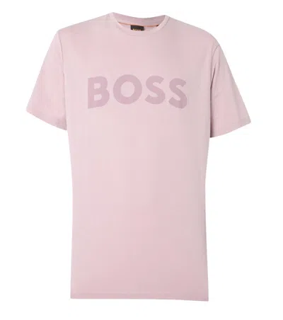 Hugo Boss Pink Logo Crew Neck T-shirt