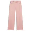 Hugo Boss Pink Loose-fit Jeans In Rigid Denim In Pink