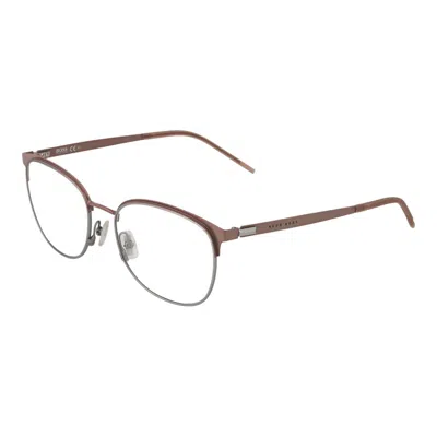 Hugo Boss Pink Stainless Steel Glasses Women's (frames) In Brown