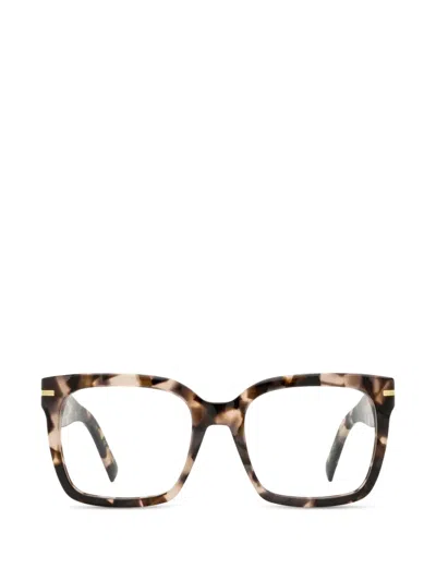 Hugo Boss Pink-havana Optical Frames With Gold-tone Hinges In Multi