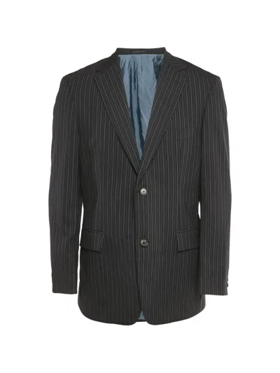 Pre-owned Hugo Boss Pinstripe Blazer In Black