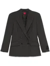 Hugo Boss Regular-fit Blazer In Pinstripe Stretch Material In Grey