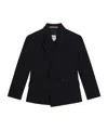 Hugo Boss Pinstripe-pattern Double-breasted Blazer In Black