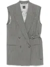 HUGO BOSS PINSTRIPE-PATTERN WAISTCOAT