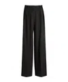 Hugo Boss Regular-fit Trousers In Pinstripe Stretch Fabric In Black