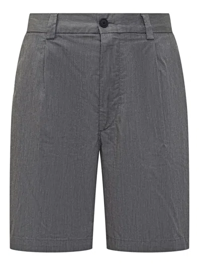 Hugo Boss Boss Cotton Blend Bermuda Shorts In Gray