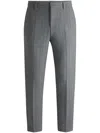 Hugo Boss Slim-fit Trousers In Pinstripe Stretch Fabric In Grey