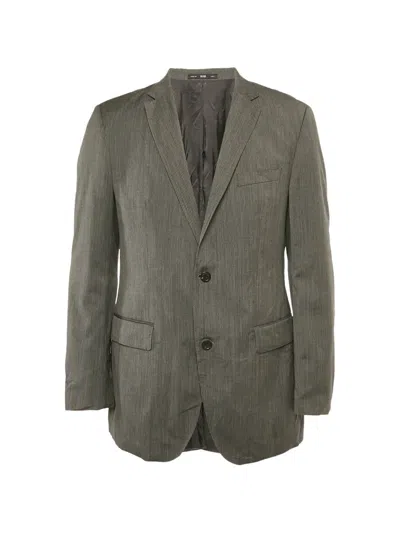 Pre-owned Hugo Boss Pinstriped Blazer In Gray
