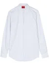 Hugo Boss Pinstriped Cotton Shirt In White