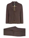 Hugo Boss Boss Hanry Linen Two-pieces Suit In Brown