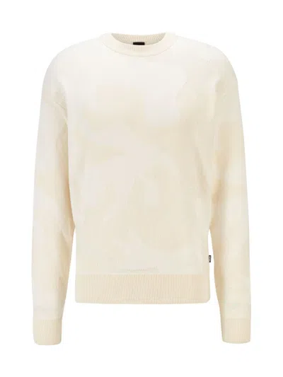 Hugo Boss Piolo Camouflage Sweater In Neutral