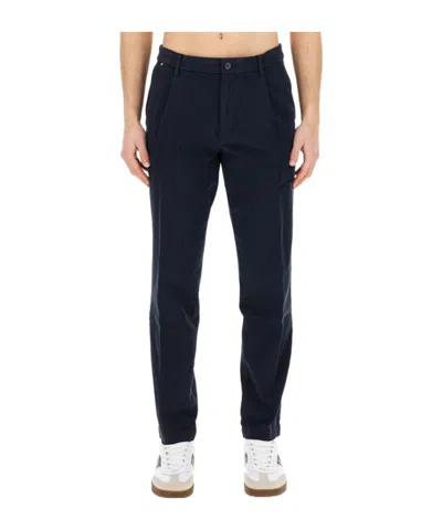 HUGO BOSS PIQUÉ-WEAVE STRAIGHT TROUSERS