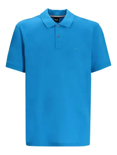 Hugo Boss Piqué Polo Shirt In Blue