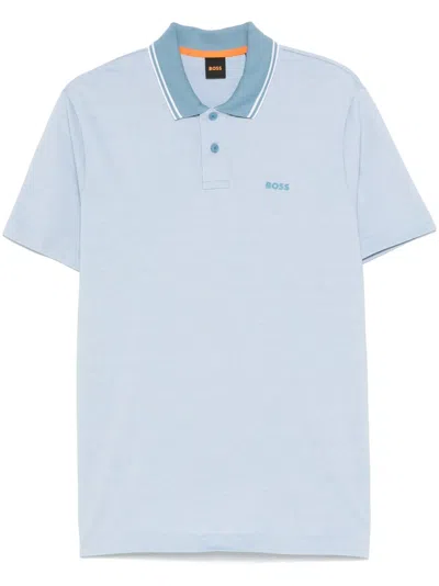 Hugo Boss Piqué Polo Shirt In Blue