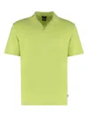 Hugo Boss Short Sleeve Polo Shirt With Side Slits In Grey