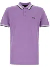 Hugo Boss Paddy Contrast Mens Polo In Open Purple 544