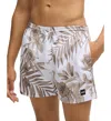 Hugo Boss Fully Lined Swim Shorts With Seasonal Print In Natural