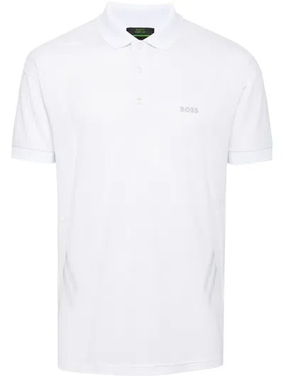 Hugo Boss Piraq Active 1 Polo Shirt In White