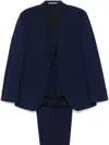 Hugo Boss Plaid-check Three-piece Suit In Blue