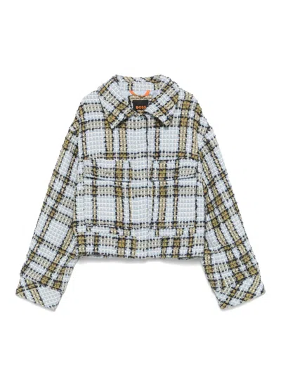 Hugo Boss Plaid Jacket In Multicolor