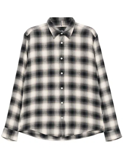 Hugo Boss Boss C Liam Check Long Sleeve Shirt Grey